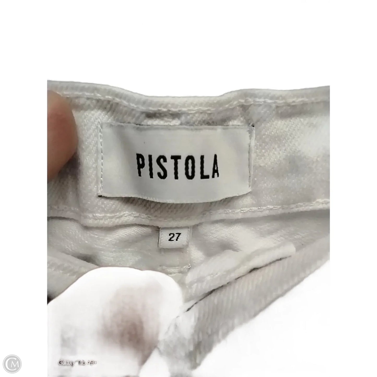 Jeans Straight By Pistola In White Denim, Size: 27