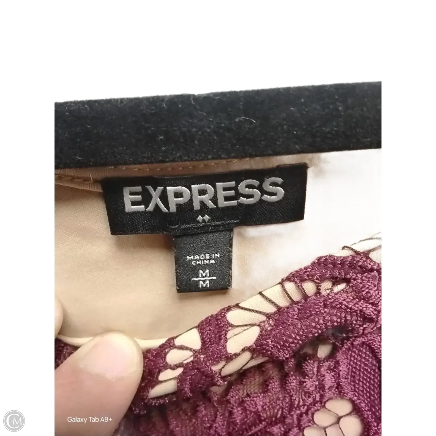 Blouse Short Sleeve By Express In Purple, Size: M