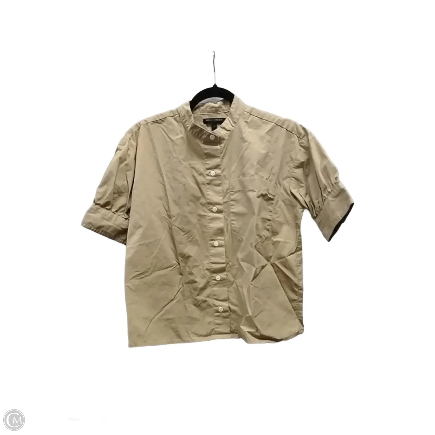 Blouse Short Sleeve By Banana Republic In Brown, Size: S