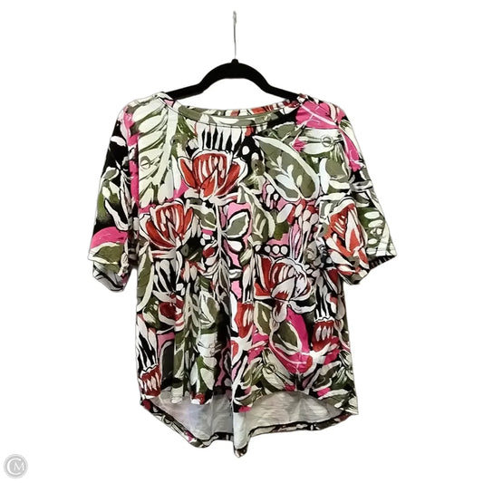 Top Short Sleeve By Talbots In Multi-colored, Size: Xl