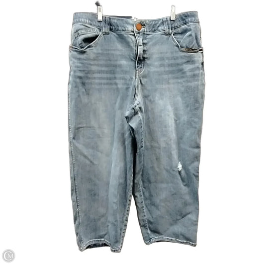 Jeans Straight By Democracy In Blue Denim, Size: 18w