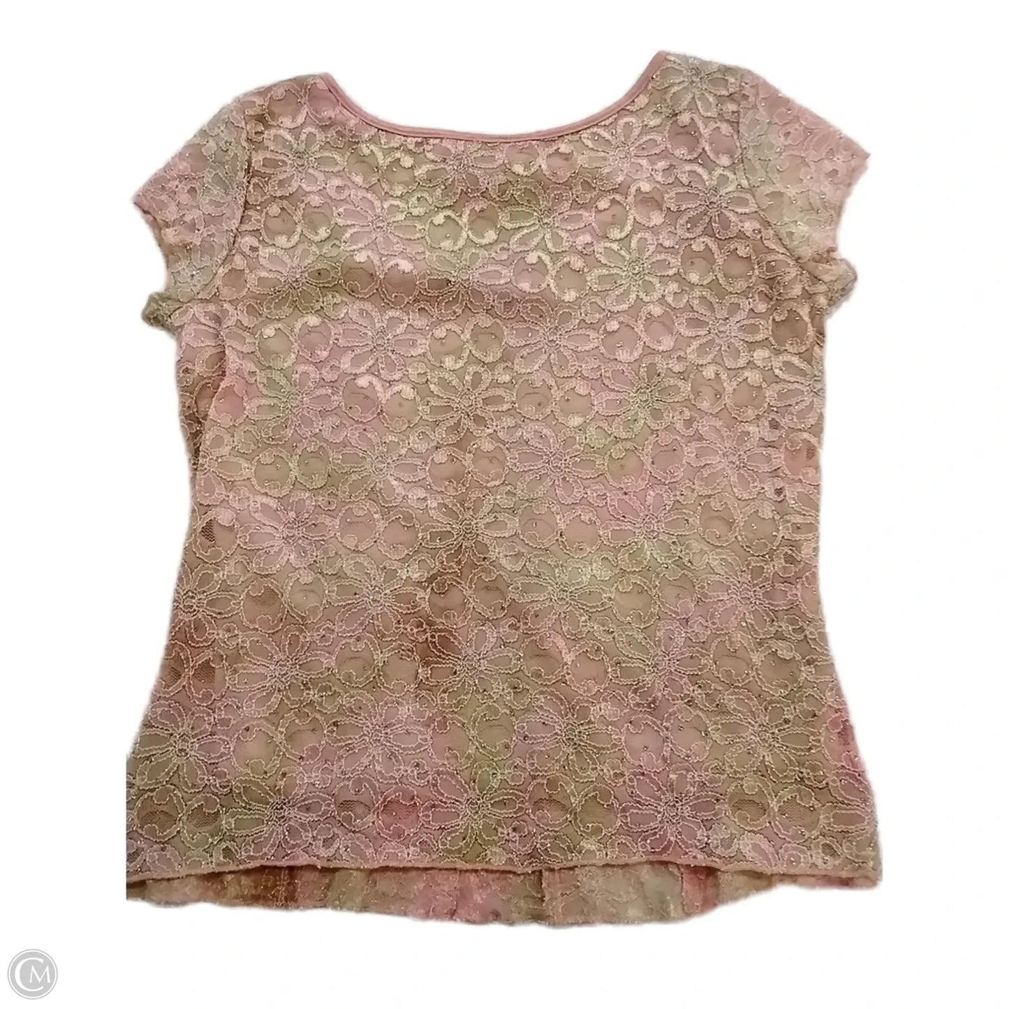 Top Short Sleeve By Fashion Bug In Pink, Size: L