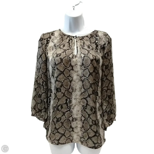 Blouse 3/4 Sleeve By Limited In Snakeskin Print, Size: M
