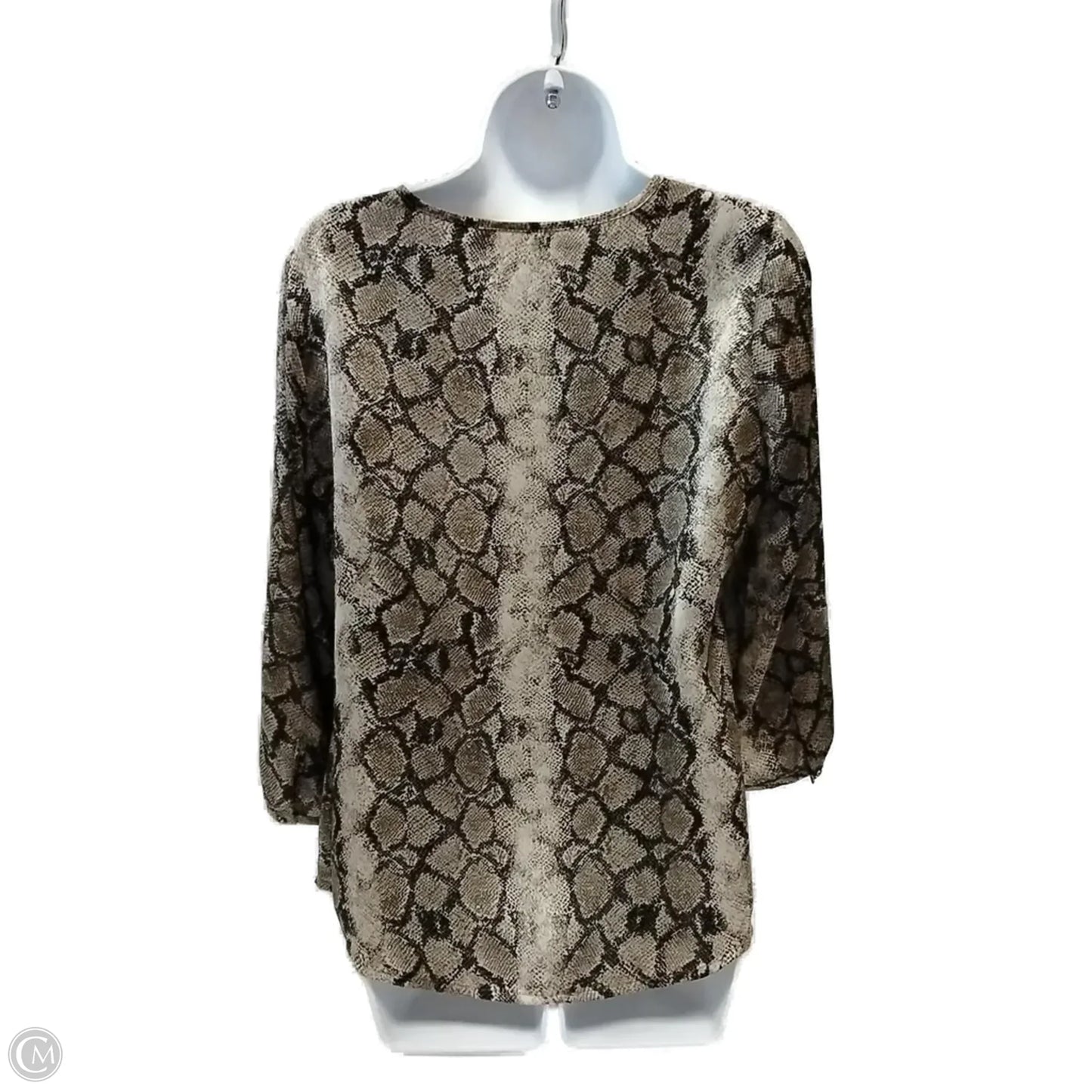 Blouse 3/4 Sleeve By Limited In Snakeskin Print, Size: M