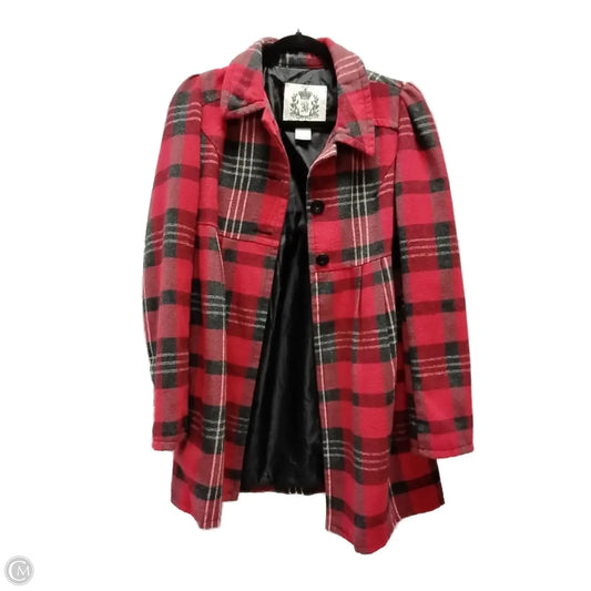 Coat Peacoat By Bb Dakota In Black & Red, Size: S