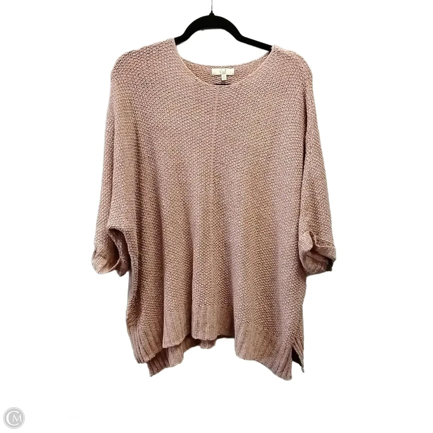 Sweater Short Sleeve By Easel In Peach, Size: S