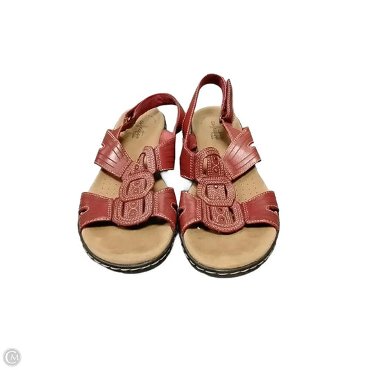 Sandals Flats By Clarks In Red, Size: 8.5