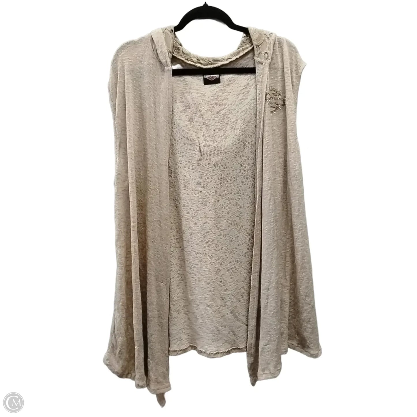 Cardigan By Harley Davidson In Tan, Size: 3x