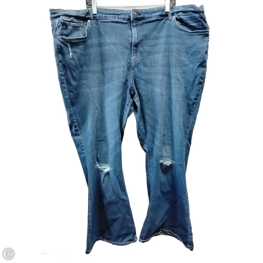 Jeans Flared By Ana In Blue Denim, Size: 26w