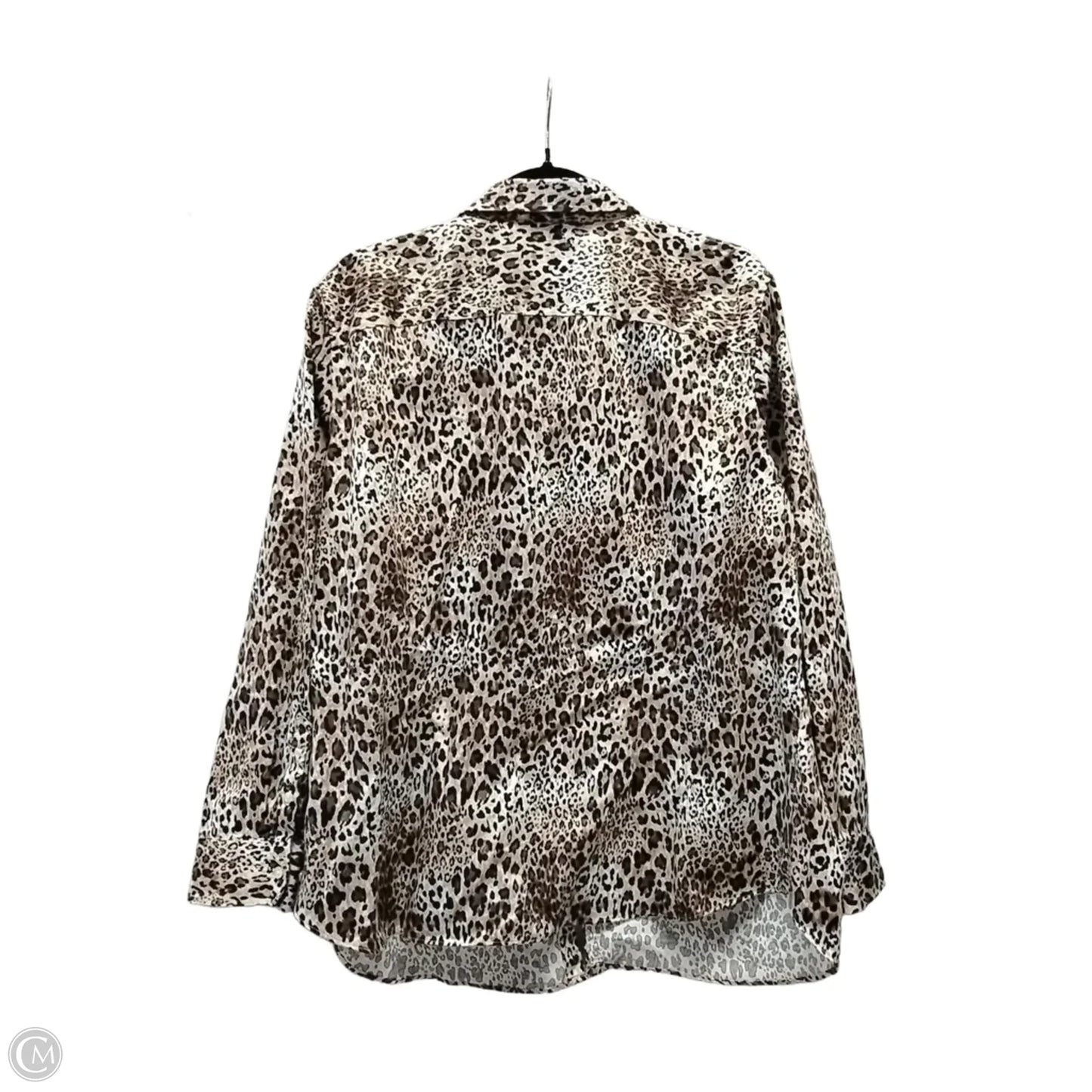 Top Long Sleeve Basic By Chaps In Animal Print, Size: 1x