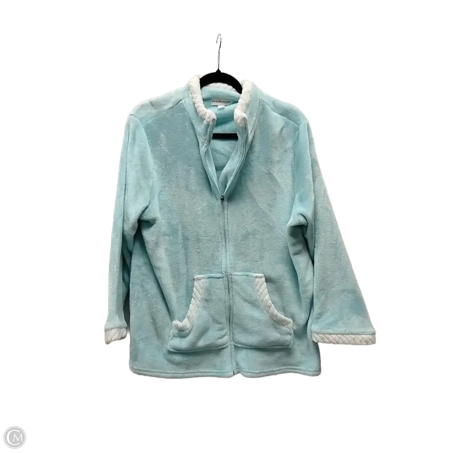 Jacket Fleece By Clothes Mentor In Aqua, Size: L