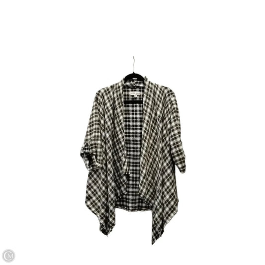 Top Long Sleeve By Knox Rose In Checkered Pattern, Size: M