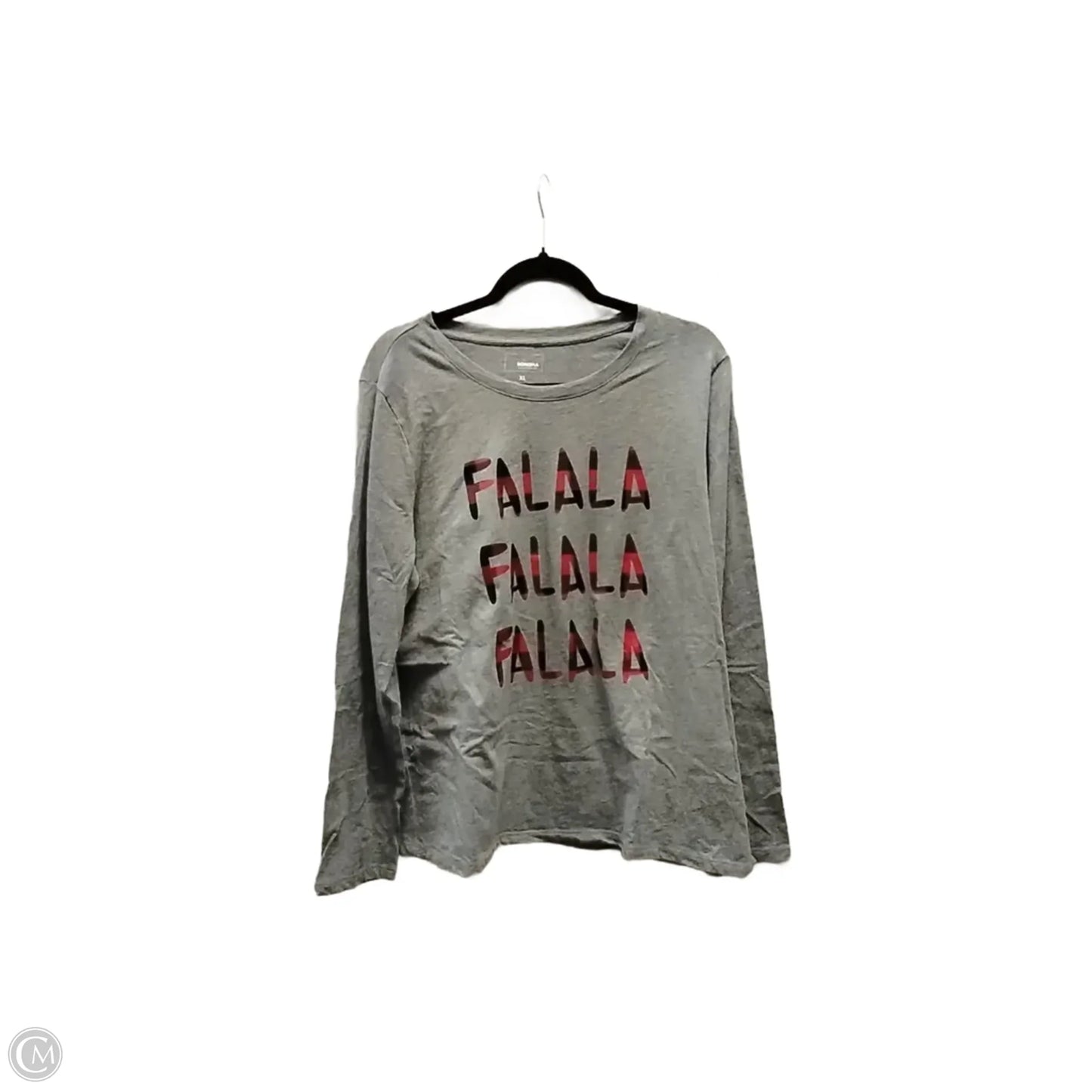 Top Long Sleeve Basic By Sonoma In Grey, Size: Xl