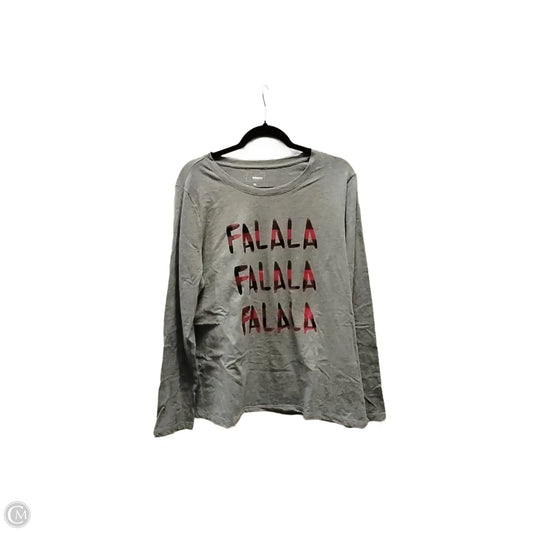 Top Long Sleeve Basic By Sonoma In Grey, Size: Xl