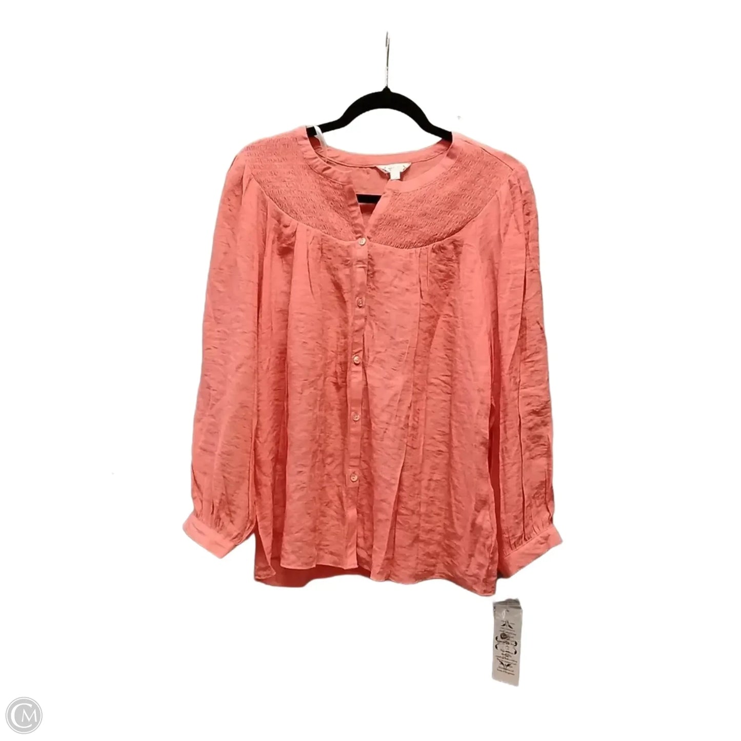 Blouse Long Sleeve By Nanette Lepore In Orange, Size: M