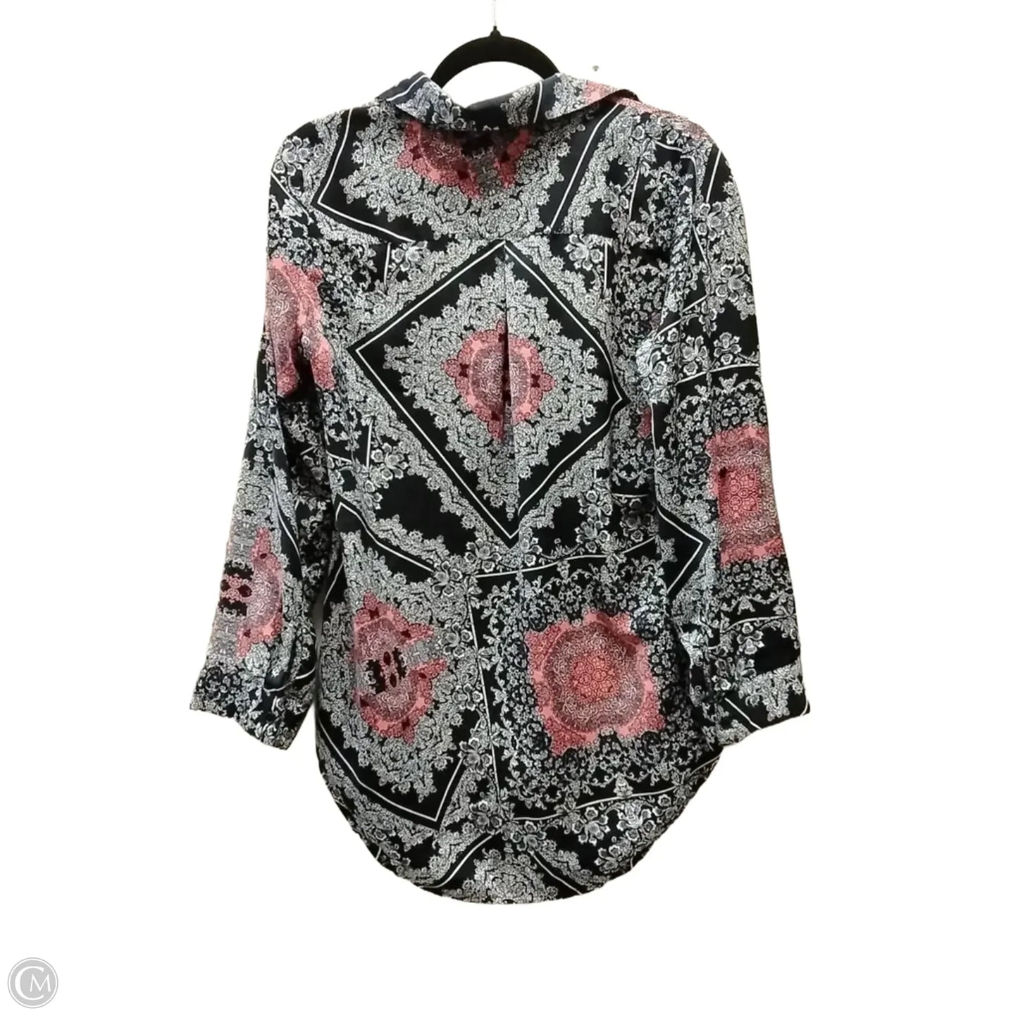 Blouse Long Sleeve By Chicos In Paisley Print, Size: S
