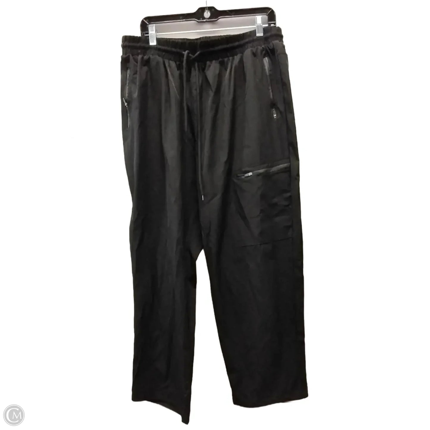 Jeans Wide Leg By American Eagle In Black Denim, Size: 18