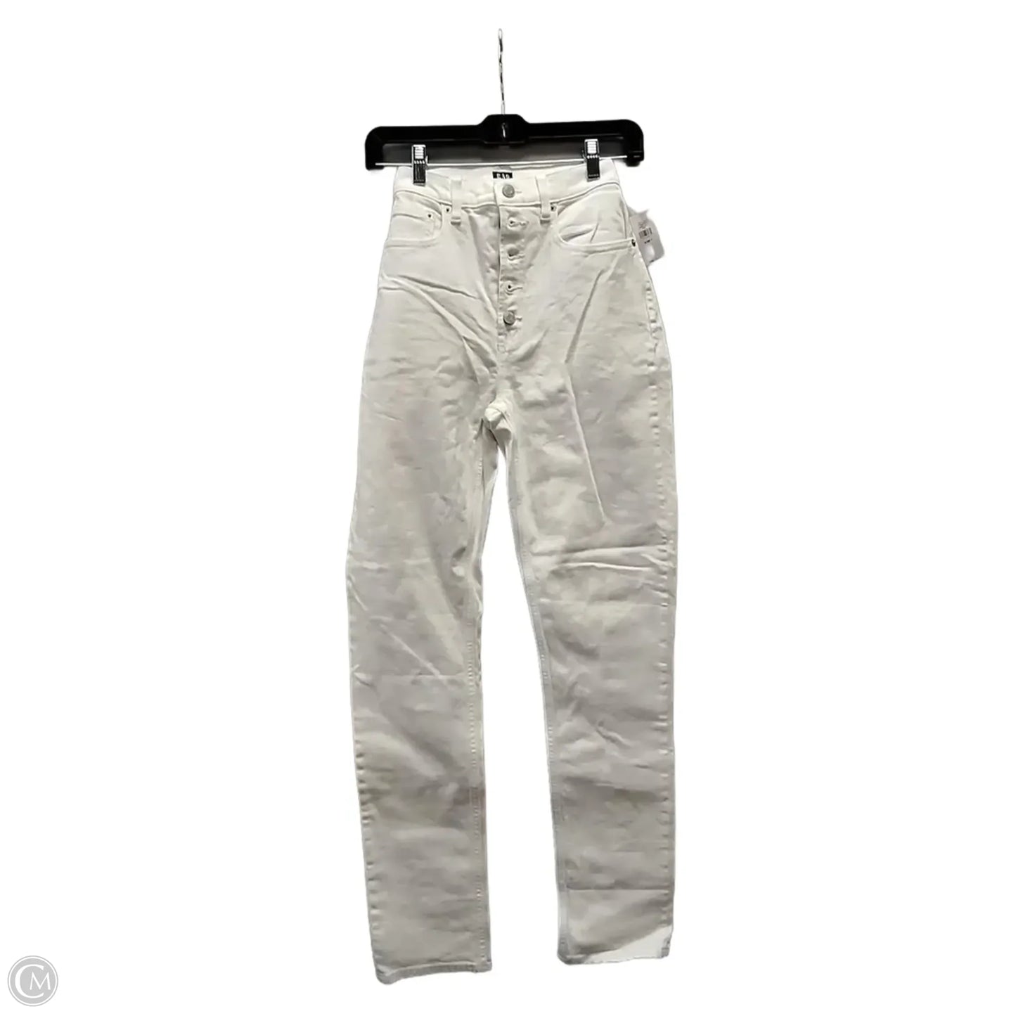 Jeans Straight By Gap In White, Size: 6l