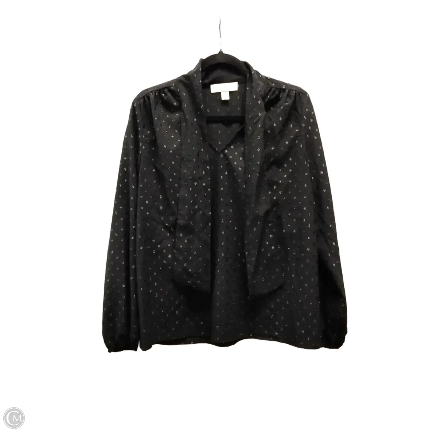 Blouse Long Sleeve By Michael By Michael Kors In Black, Size: M