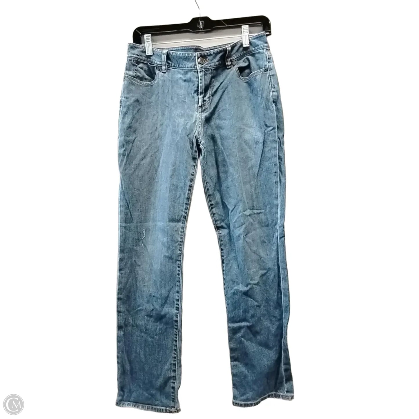 Jeans Straight By Talbots In Blue Denim, Size: 8p
