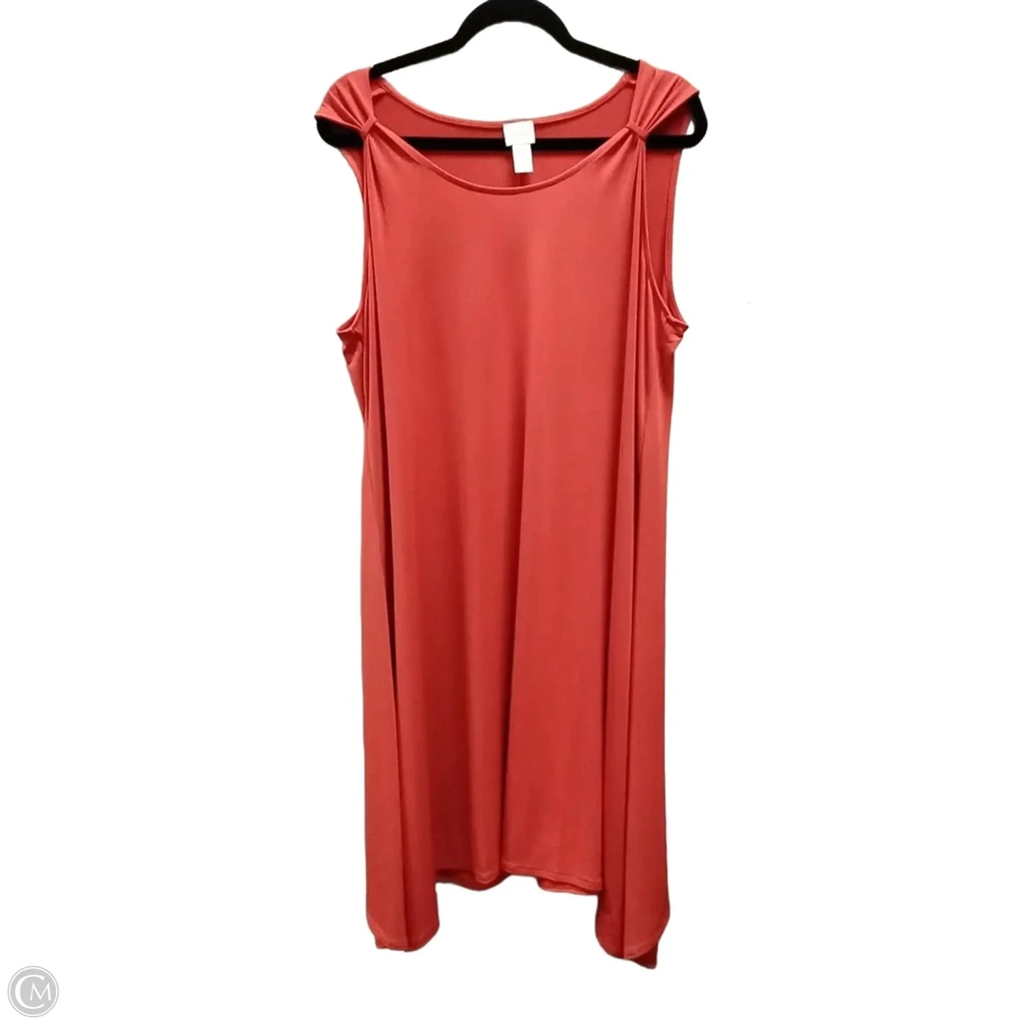 Dress Casual Midi By Chicos In Orange, Size: Xlp
