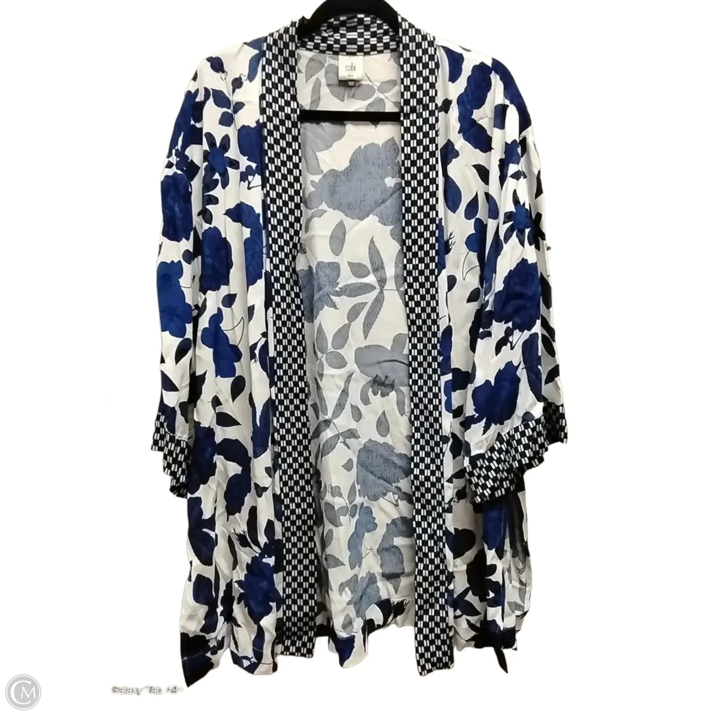 Cardigan By Cabi In Blue & White, Size: M