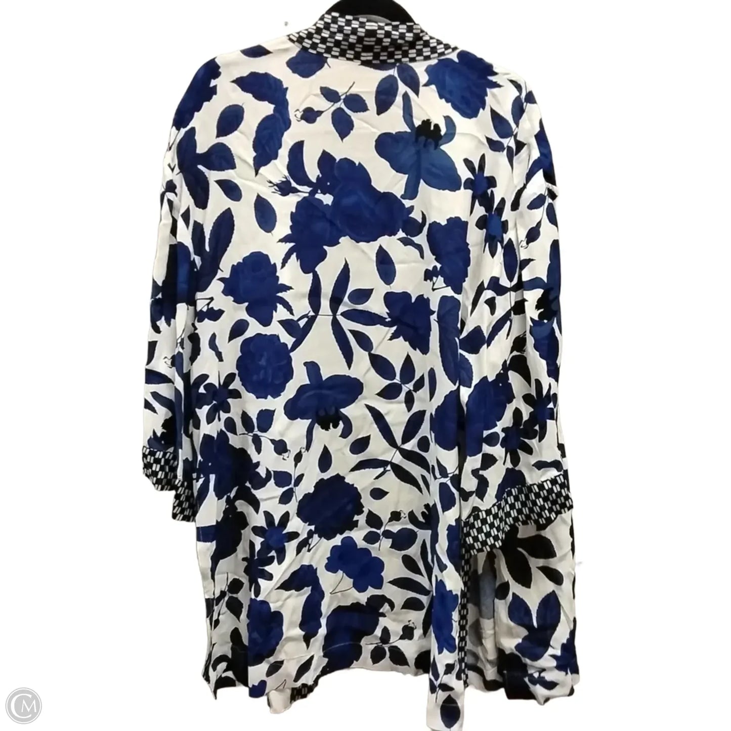 Cardigan By Cabi In Blue & White, Size: M