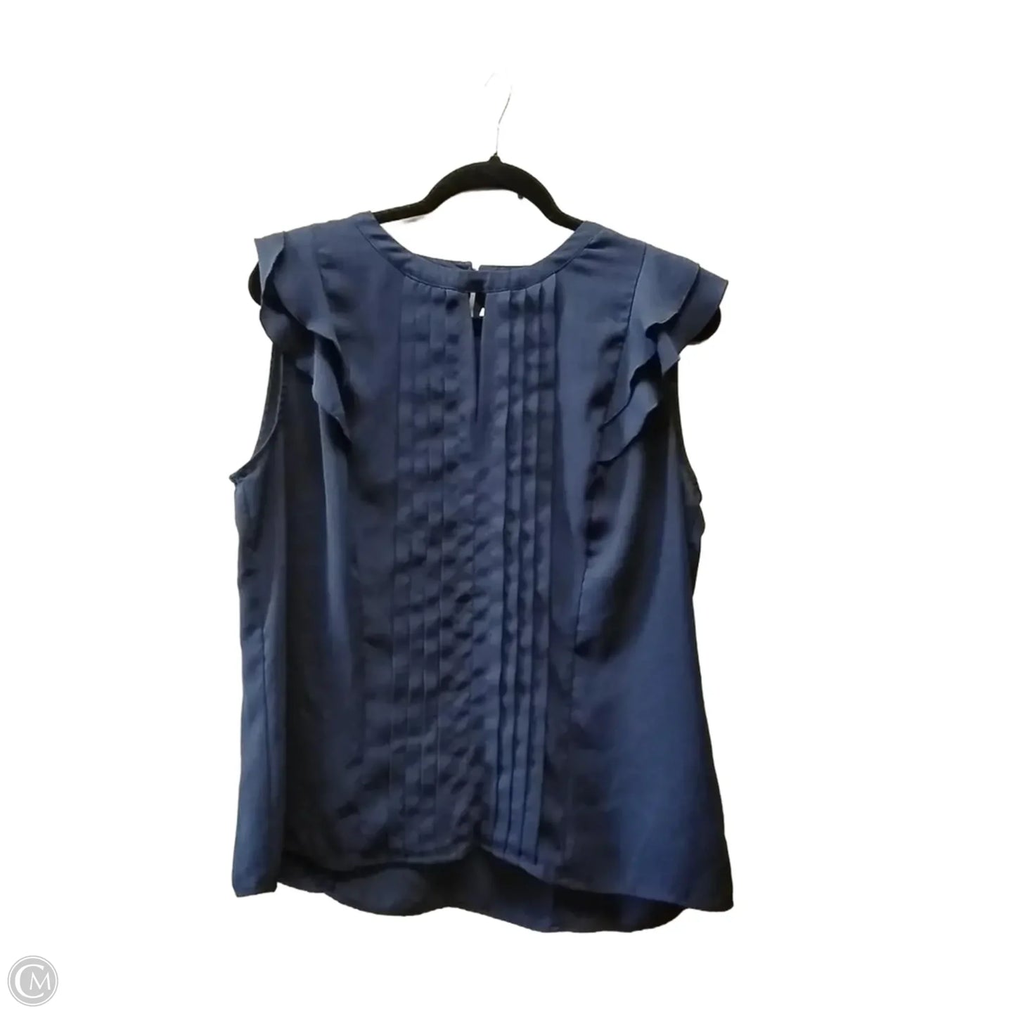 Blouse Sleeveless By Elle In Navy, Size: L