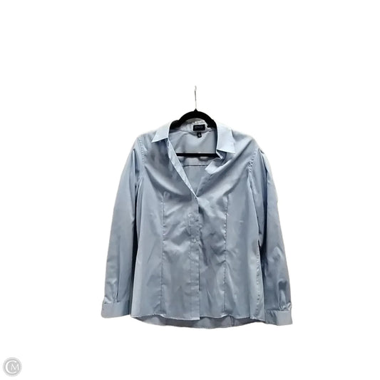Blouse Long Sleeve By Jones New York In Blue, Size: L
