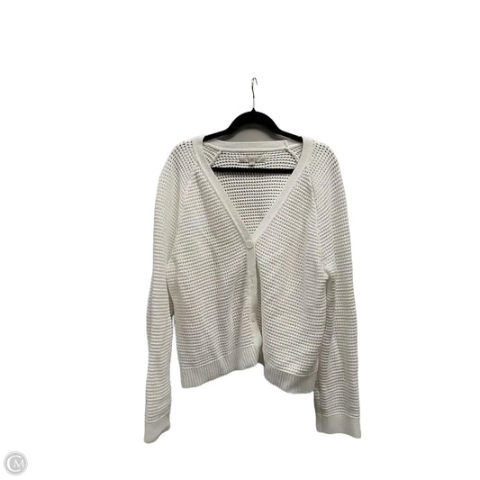 Sweater Cardigan By Loft In White, Size: Xl