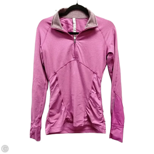Athletic Top Long Sleeve Collar By Lululemon In Pink, Size: S