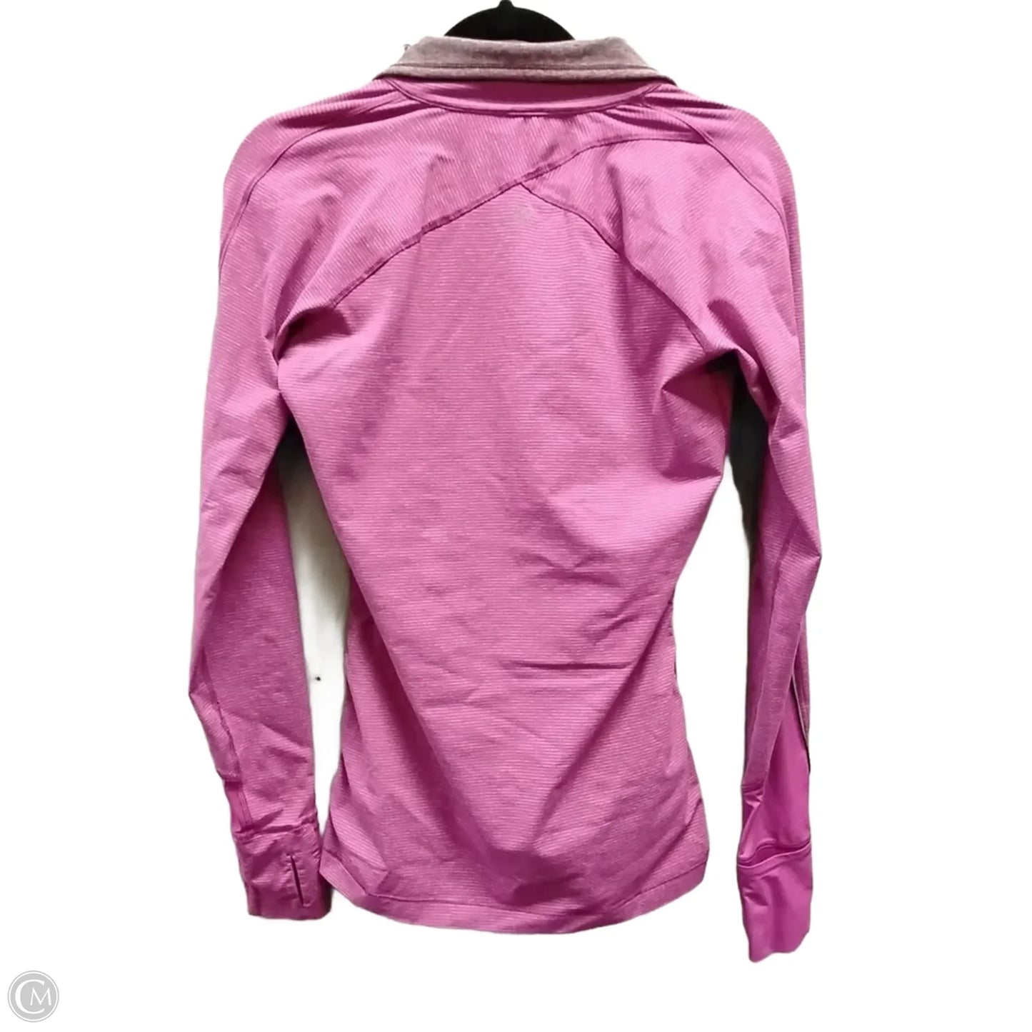 Athletic Top Long Sleeve Collar By Lululemon In Pink, Size: S