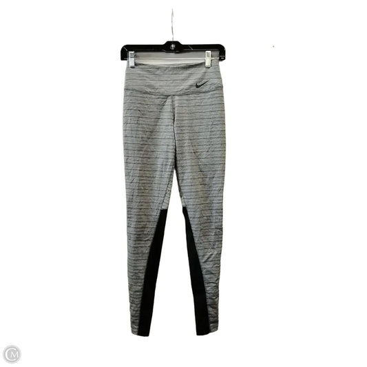 Athletic Leggings By Nike Apparel In Grey, Size: S