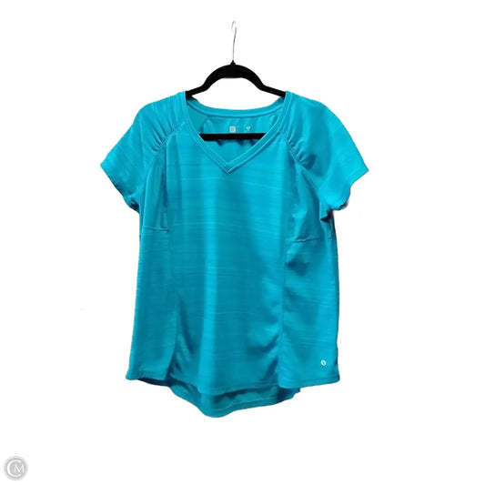 Athletic Top Short Sleeve By Xersion In Aqua, Size: Xl