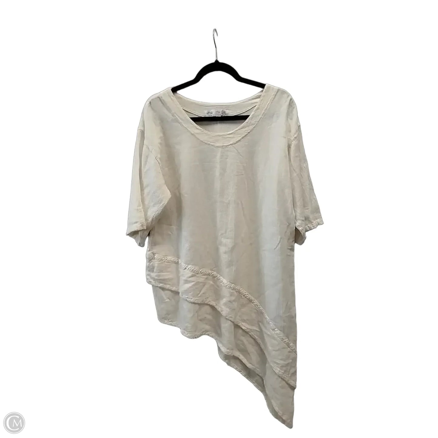 Top Short Sleeve By Clothes Mentor In Cream, Size: Xl