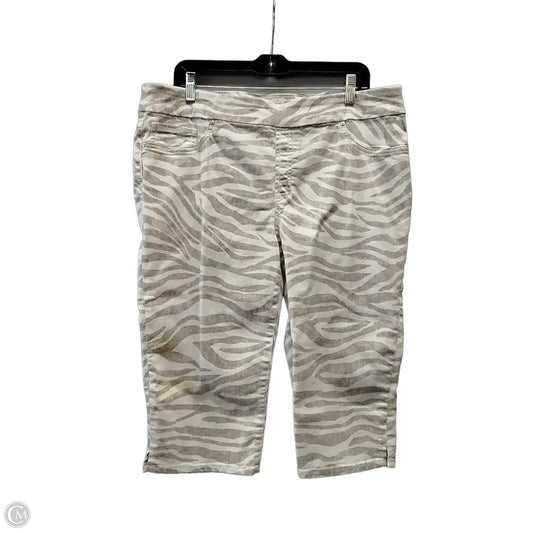Capris By Chicos In Zebra Print, Size: 16