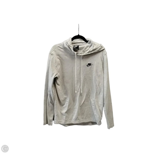 Athletic Sweatshirt Hoodie By Nike Apparel In Grey, Size: M