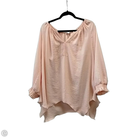 Blouse Long Sleeve By Spense In Coral, Size: Xl