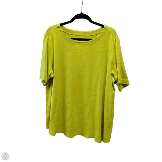 Blouse Short Sleeve By J. Jill In Yellow, Size: Xl