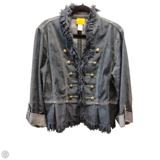 Jacket Denim By Ruby Rd In Blue Denim, Size: Xl