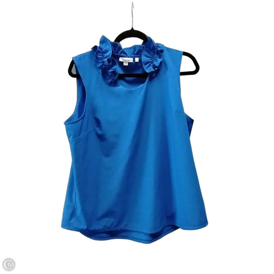 Blouse Sleeveless By Chicos In Blue, Size: L