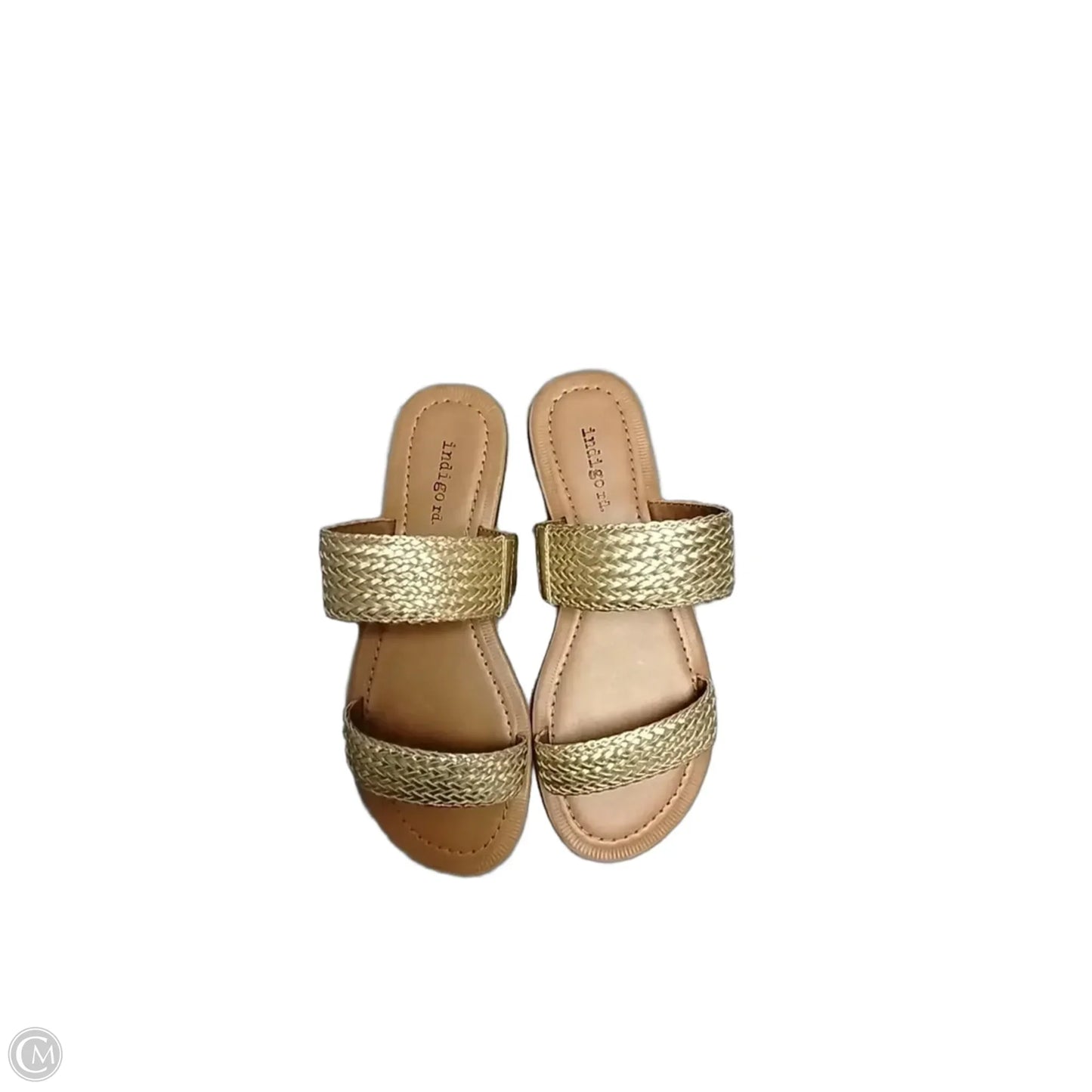 Sandals Flats By Indigo Rd In Gold & Tan, Size: 6.5