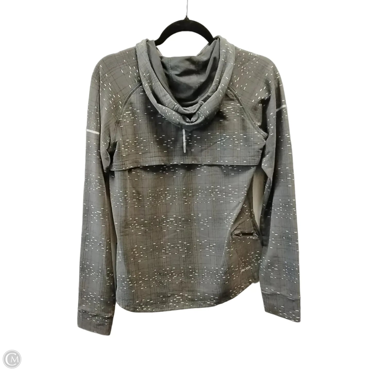 Athletic Sweatshirt Hoodie By Nike Apparel In Grey, Size: M