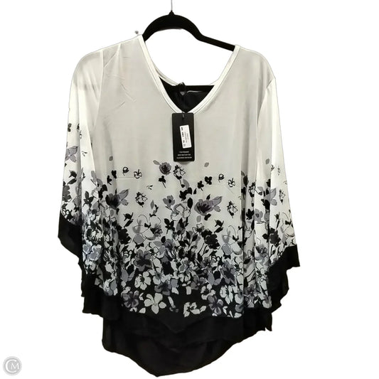 Blouse Long Sleeve By Cme In Floral Print, Size: Xl