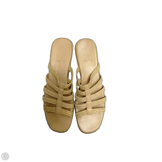 Sandals Heels Block By Munro In Tan, Size: 8.5