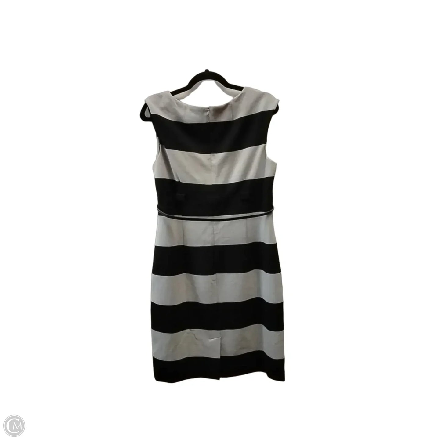 Dress Casual Midi By Calvin Klein In Black & Grey, Size: 12