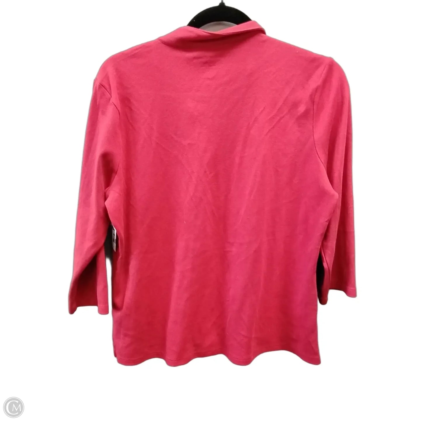 Top Long Sleeve By Cme In Red, Size: L