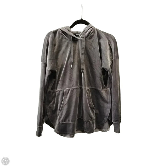 Sweatshirt Hoodie By Alfani In Grey, Size: M