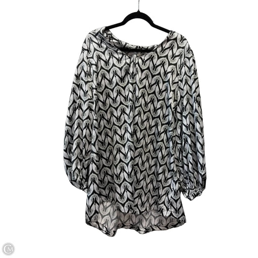 Blouse Long Sleeve By Melissa Mccarthy In Paisley Print, Size: 2x