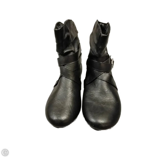 Boots Ankle Flats By So In Black, Size: 6.5
